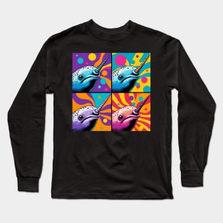 Neon Narwhal Pop Art - Mystical Marine Long Sleeve T-Shirt